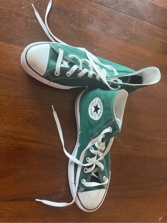 Converse Shoes - Converse Green High Top Canvas Sneakers with White Accents